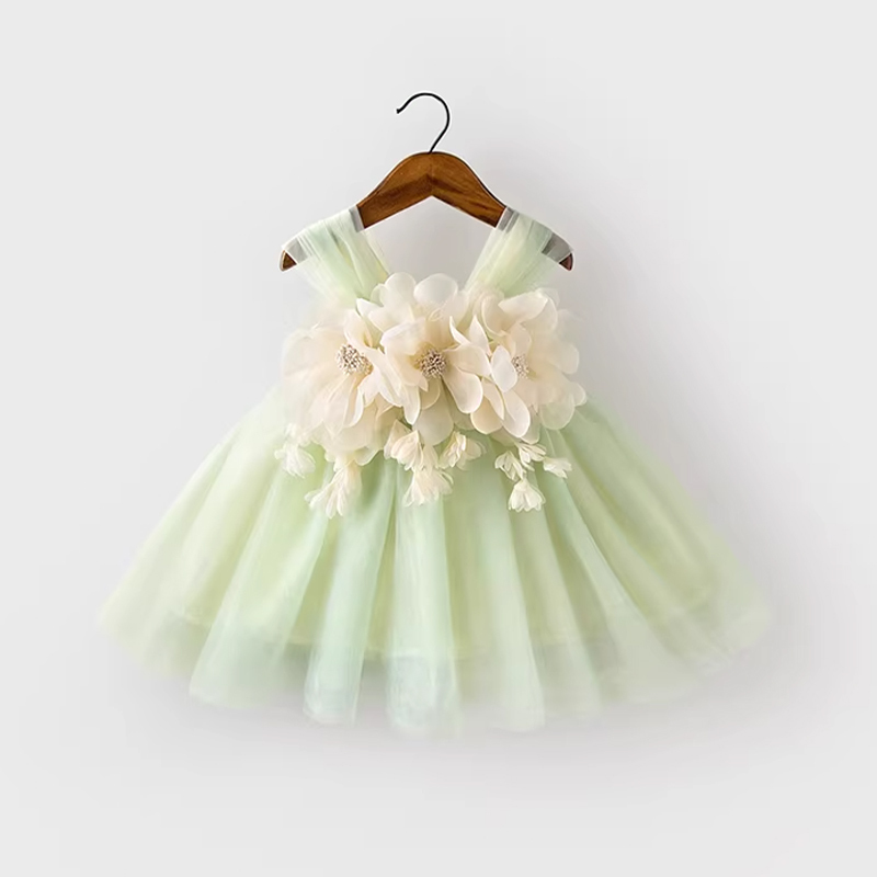 Mesh Rosette Sleeveless Midi Dresses - image 20