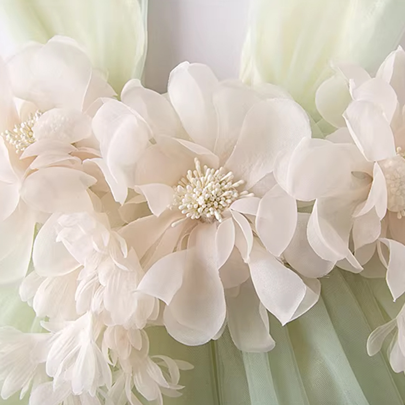 Mesh Rosette Sleeveless Midi Dresses - image 23