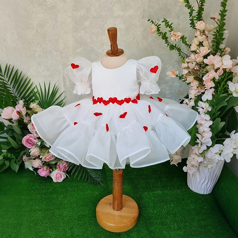 Organza Bow Flouncing Short Sleeve Midi Dresses - image 3