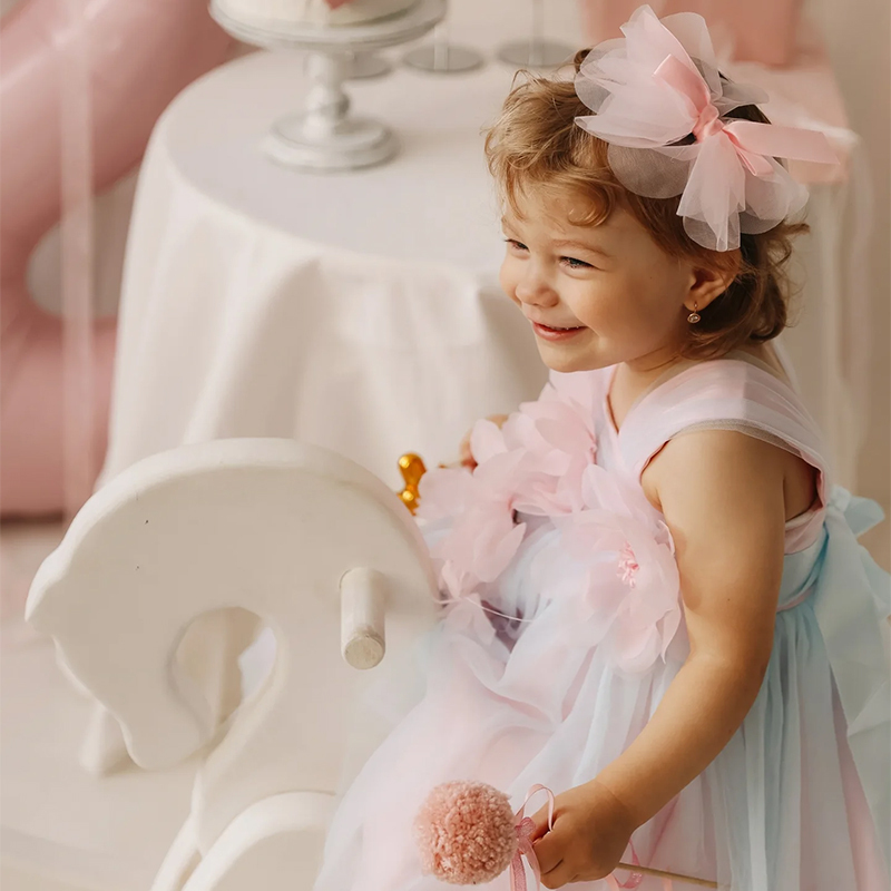 Mesh Rosette Sleeveless Midi Dresses - image 11