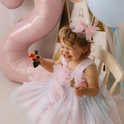 Mesh Rosette Sleeveless Midi Dresses - image 12