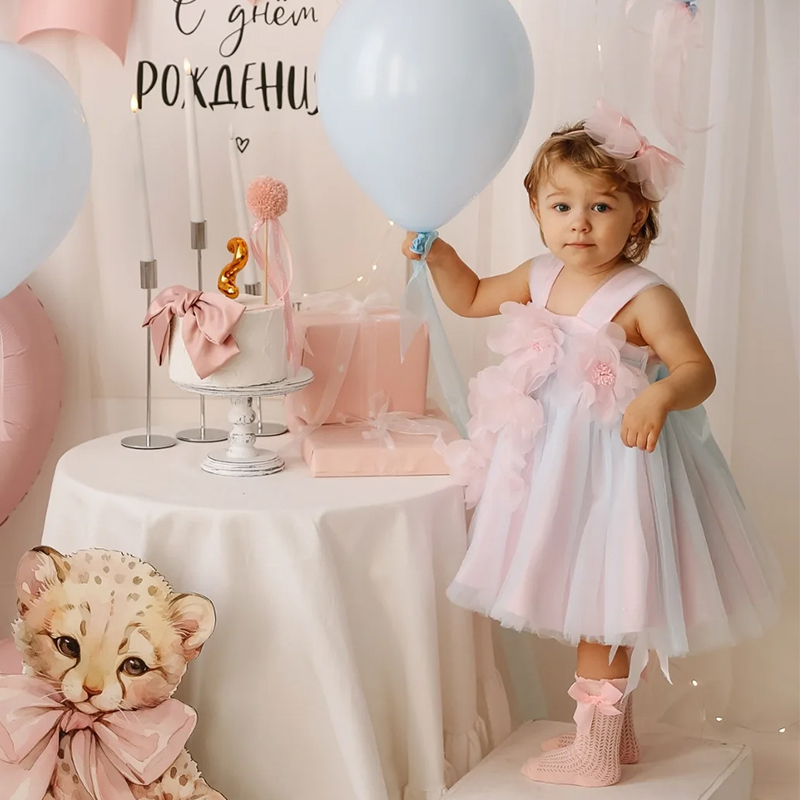 Mesh Rosette Sleeveless Midi Dresses - image 5