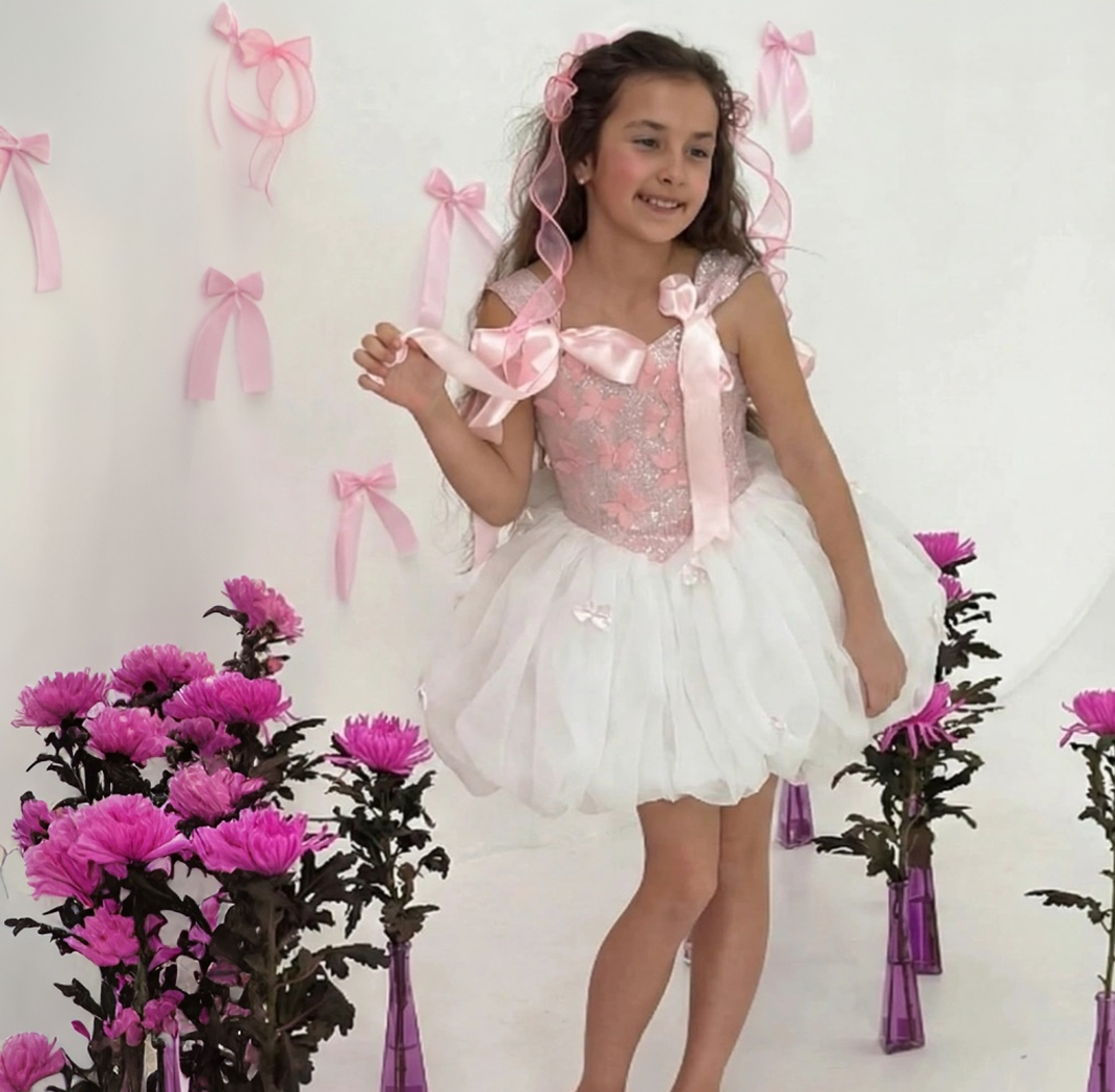 Chemical Fiber Blend Bow Knot Front Ballet Sleeveless Midi Dresses - image 7