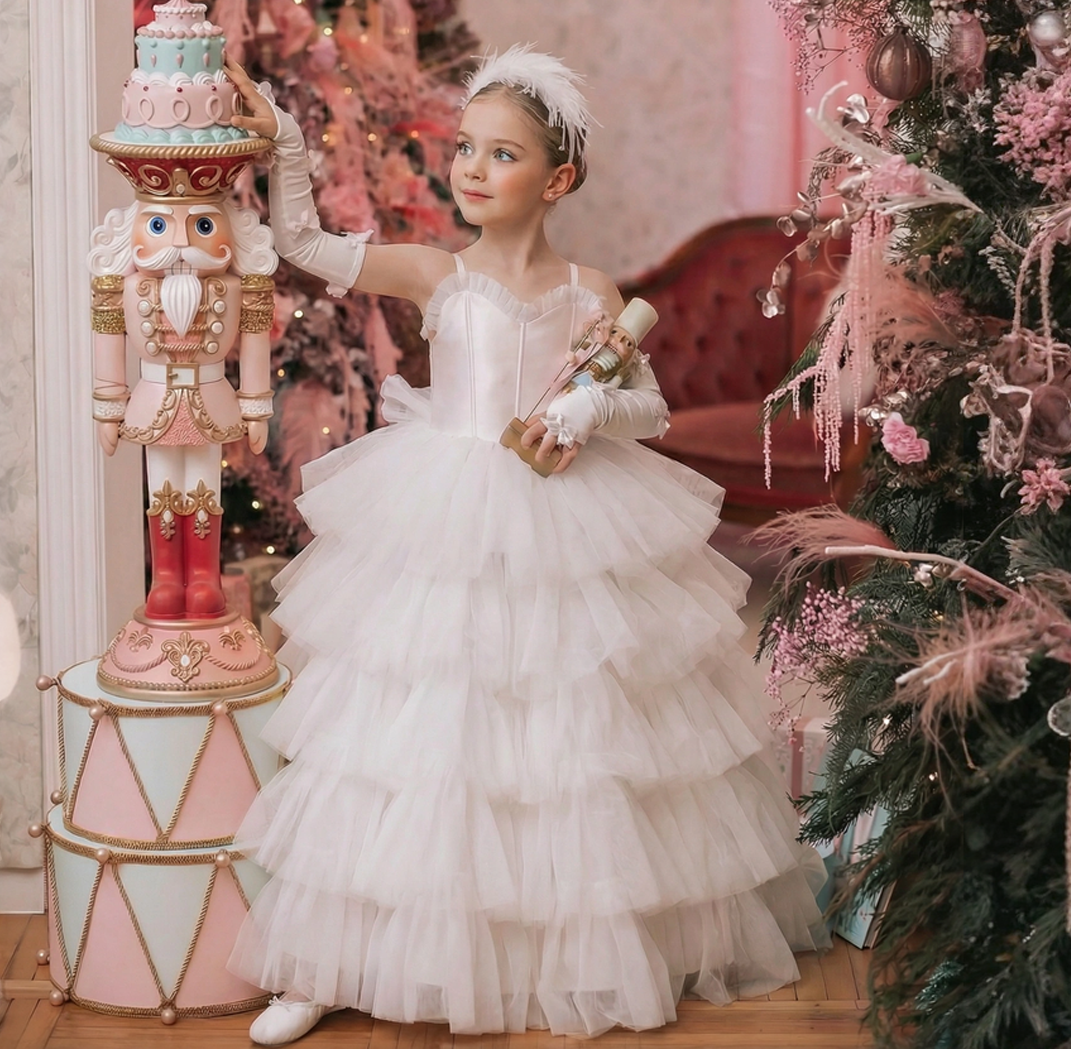 Chemical Fiber Split Joint Ballet Sleeveless Maxi Dresses - Pink - 8Y - image 1