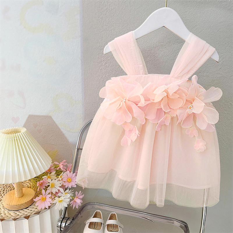 Mesh Rosette Sleeveless Midi Dresses - image 3