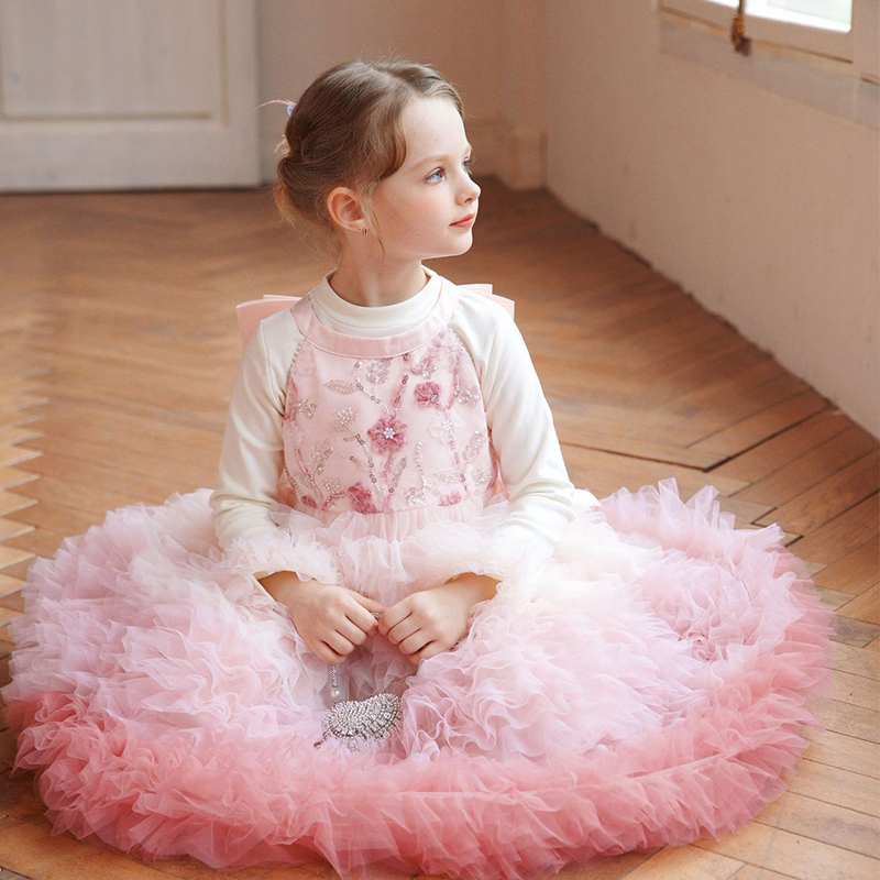 Mesh Satin Folds Bow Beading Rosette Sequins Sleeveless Maxi Dresses - image 8