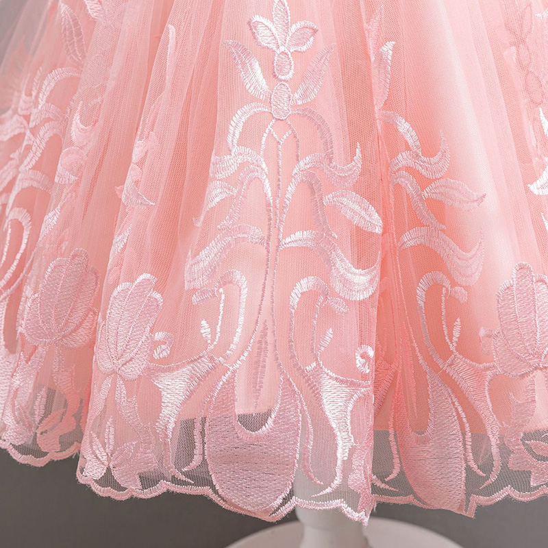 Mesh Satin Bow Sequins Embroidery Sleeveless Regular Dresses - image 7