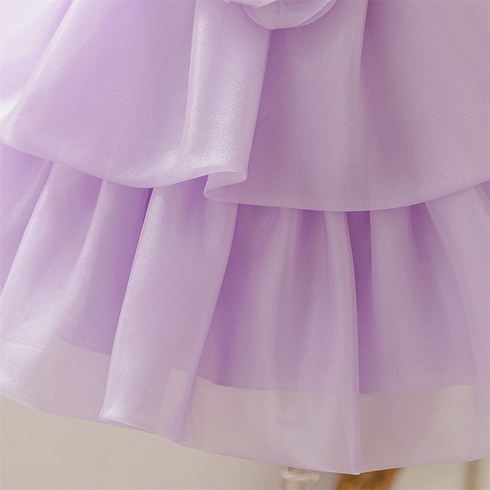 Organza Rosette Cap Sleeve Midi Dresses - image 6
