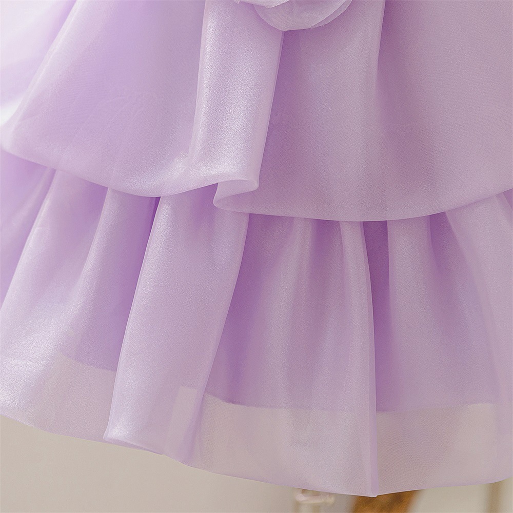 Organza Rosette Cap Sleeve Midi Dresses - image 6