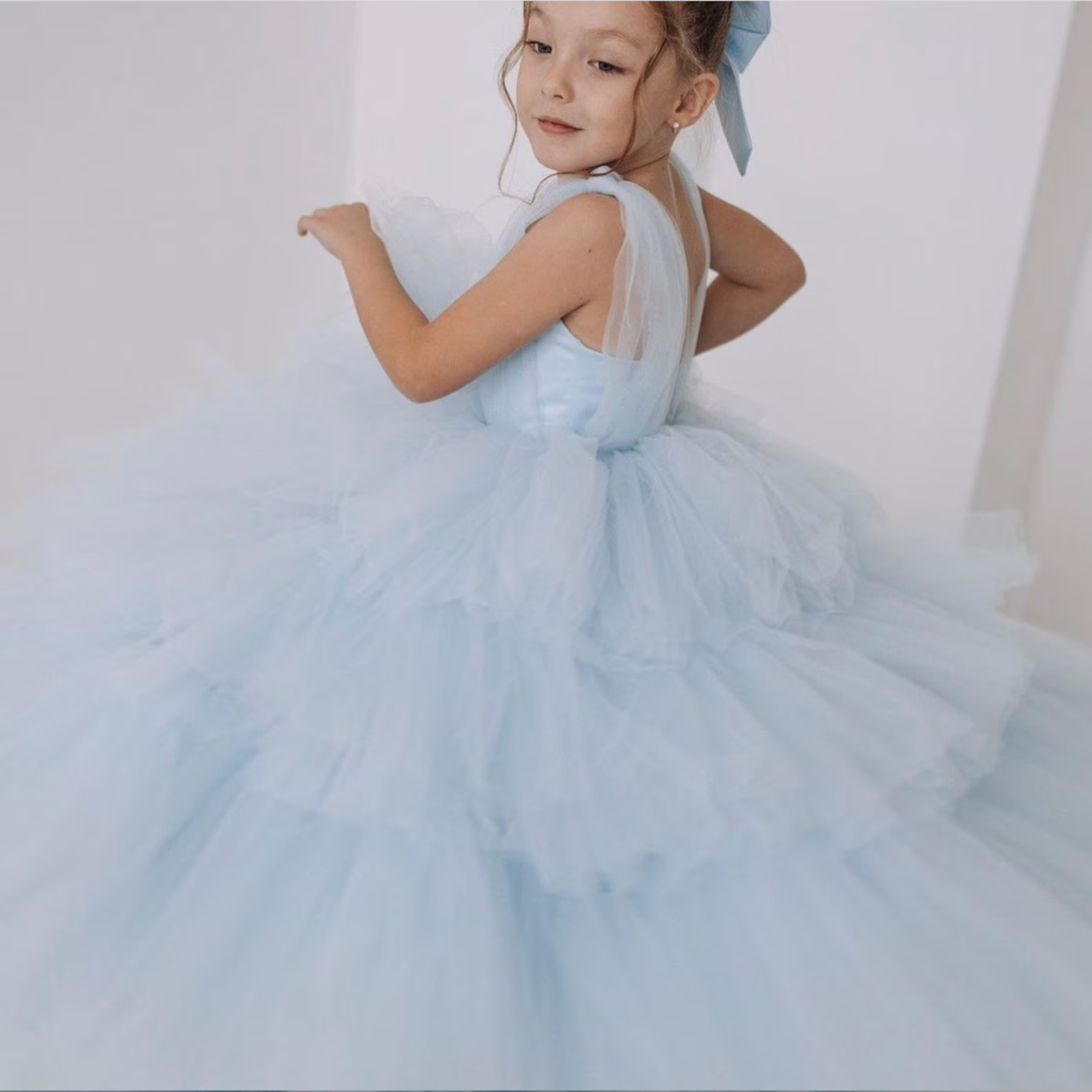 Mesh Tiered Sleeveless Maxi Dresses - image 7