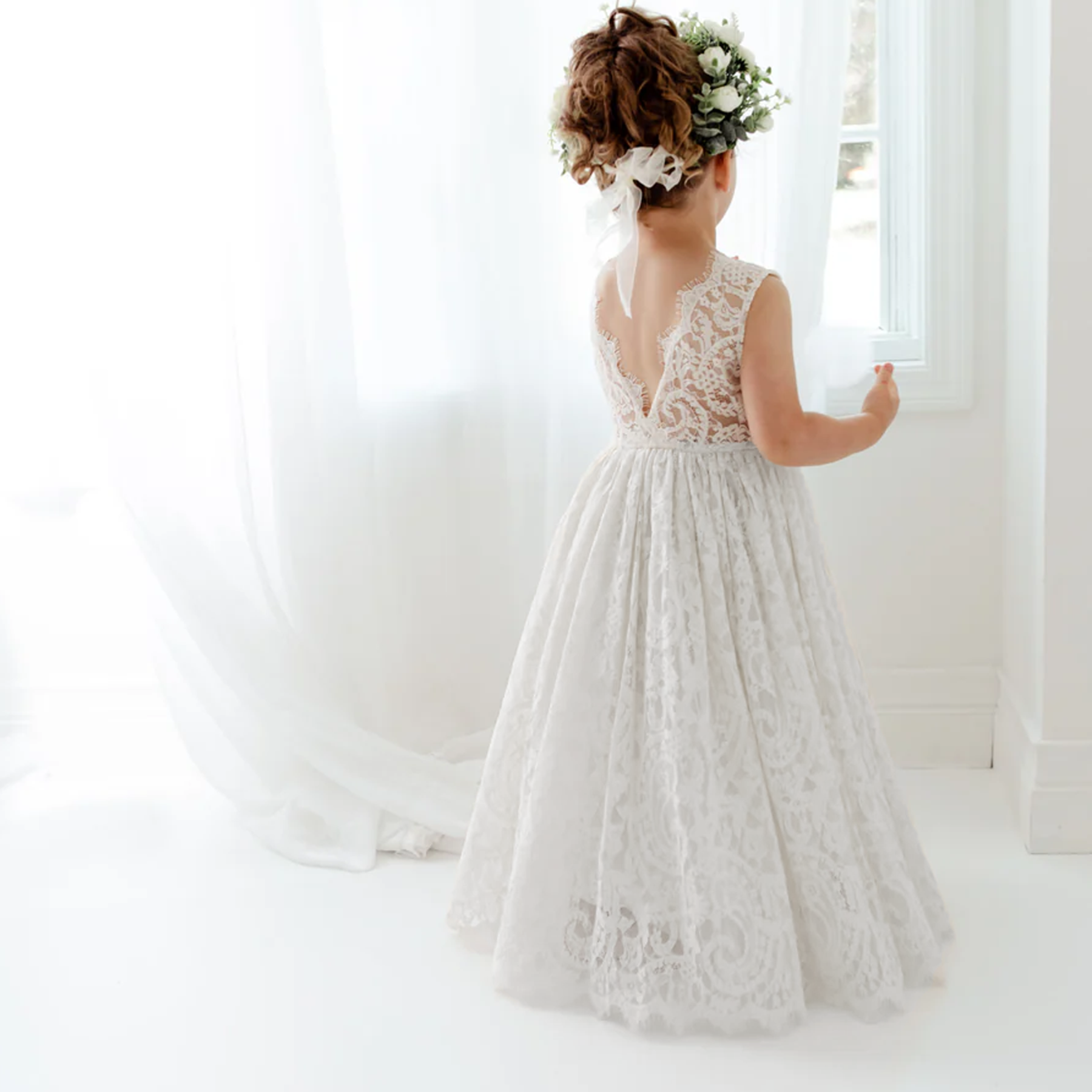 Lace Paisley Edge Sleeveless Maxi Dresses - image 5