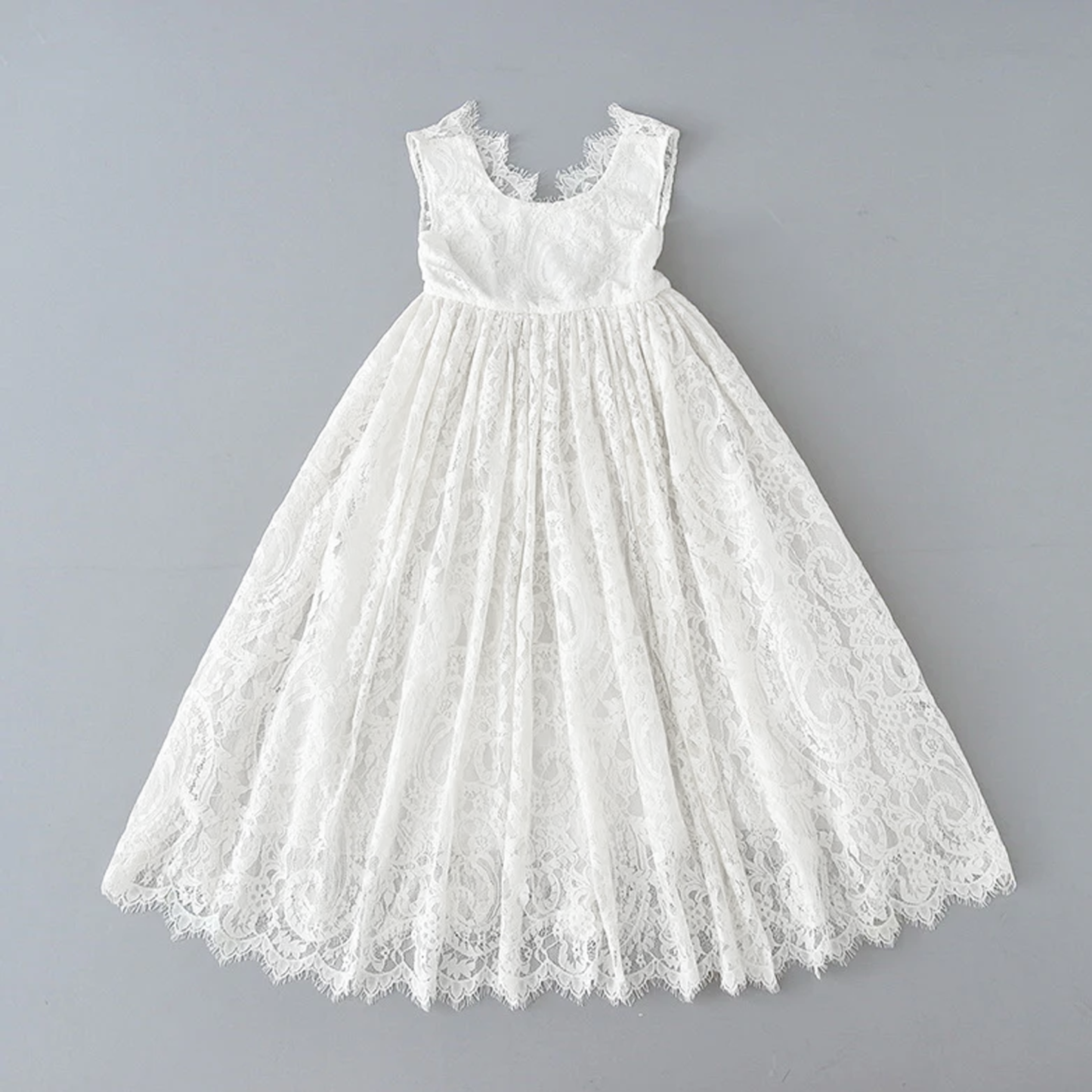 Lace Paisley Edge Sleeveless Maxi Dresses - image 7