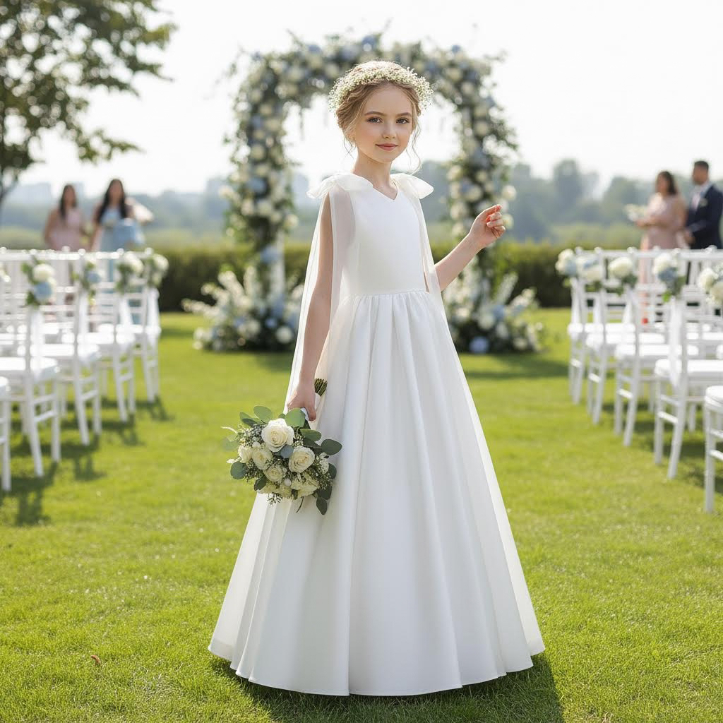 Satin Bow Sleeveless Maxi Dresses - image 1