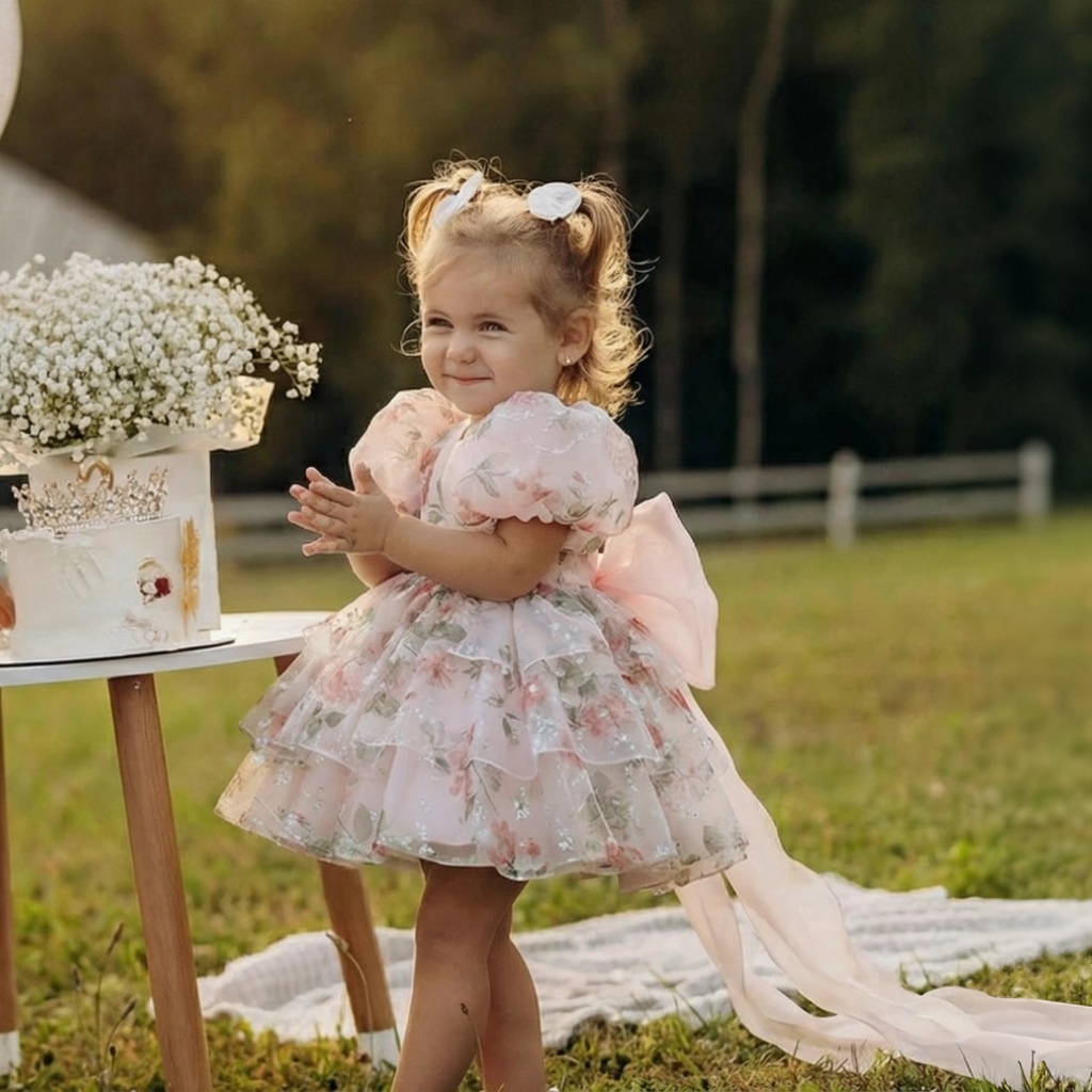 Organza Bow Short Sleeve Midi Dresses - image 2