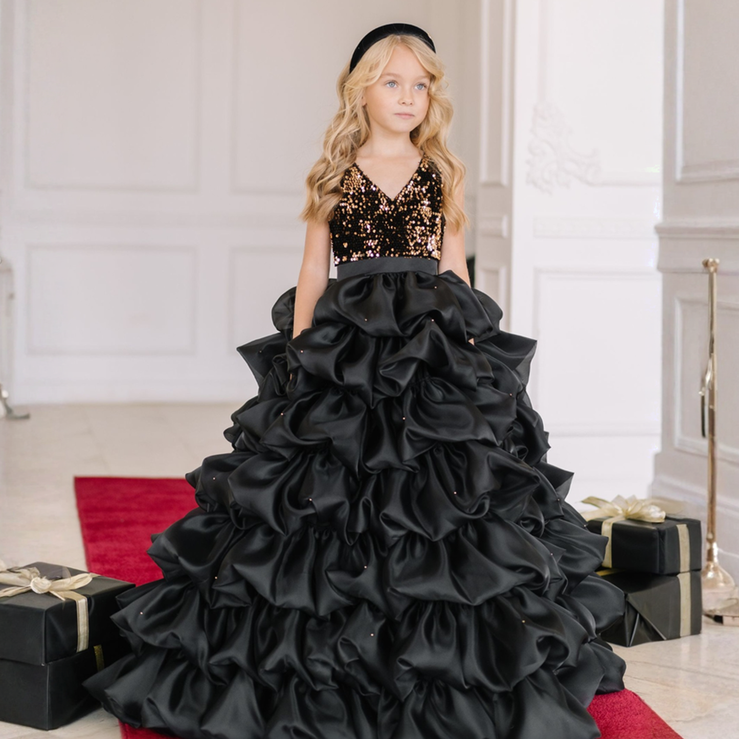 Mesh Split Joint Sleeveless Maxi Dresses - Black - 6Y - image 11