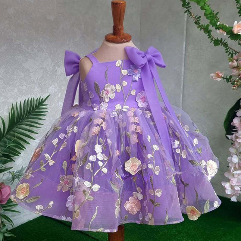 Mesh Bow Rosette Sleeveless Midi Dresses - image 2
