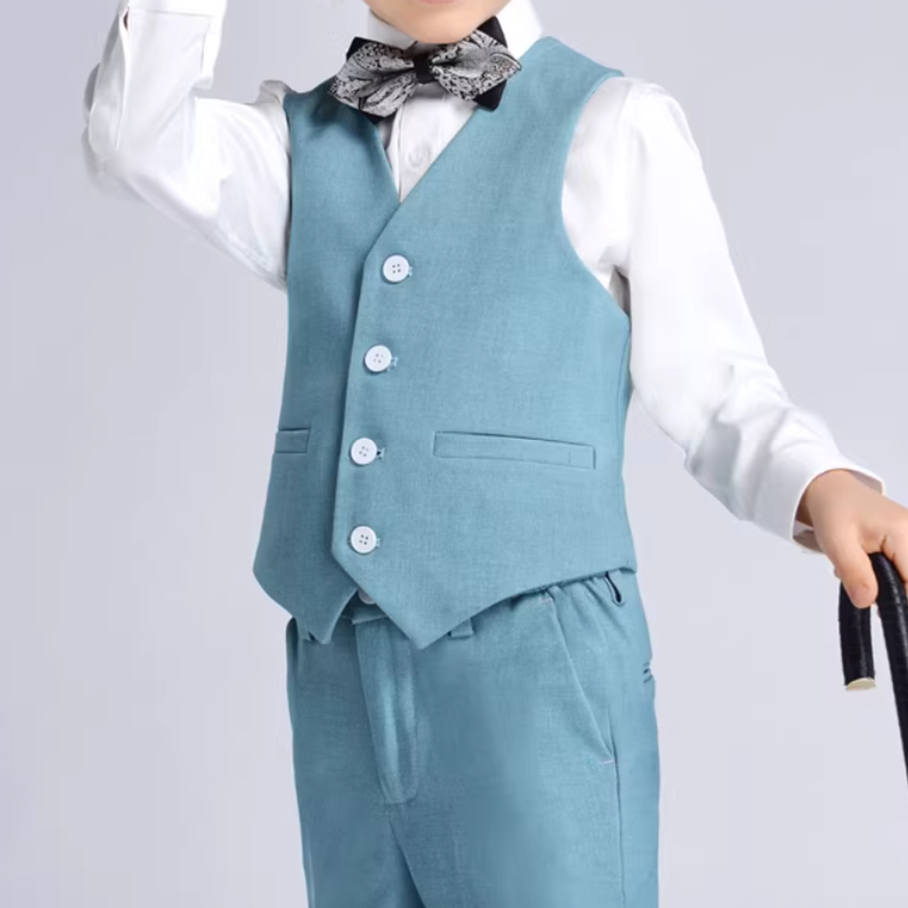 Chemical Fiber Blend Button Long Sleeve Regular Six-piece Formal Suit - image 9