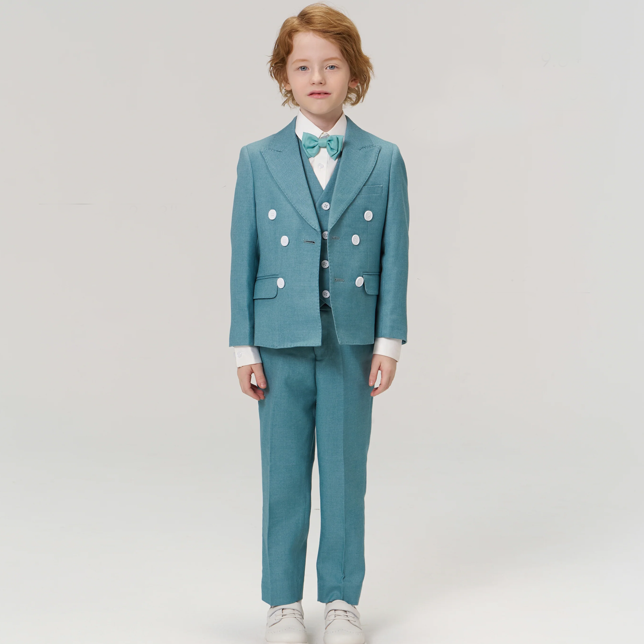 Chemical Fiber Blend Button Long Sleeve Regular Six-piece Formal Suit - image 1