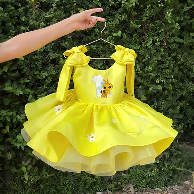 Satin Bow Printing Sleeveless Short Dresses - image 10