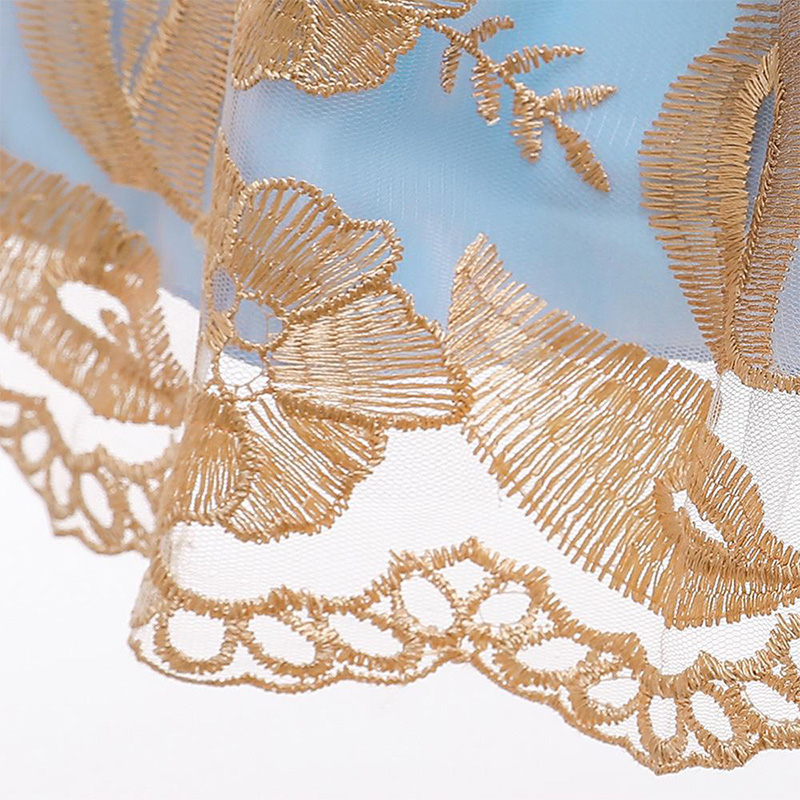 Mesh Lace Bow Lace Imitation Pearls Short Sleeve Mid-long Dresses - image 8