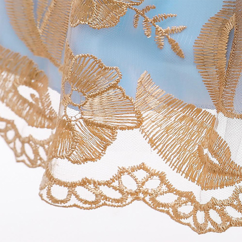 Mesh Lace Bow Lace Imitation Pearls Short Sleeve Mid-long Dresses - image 8