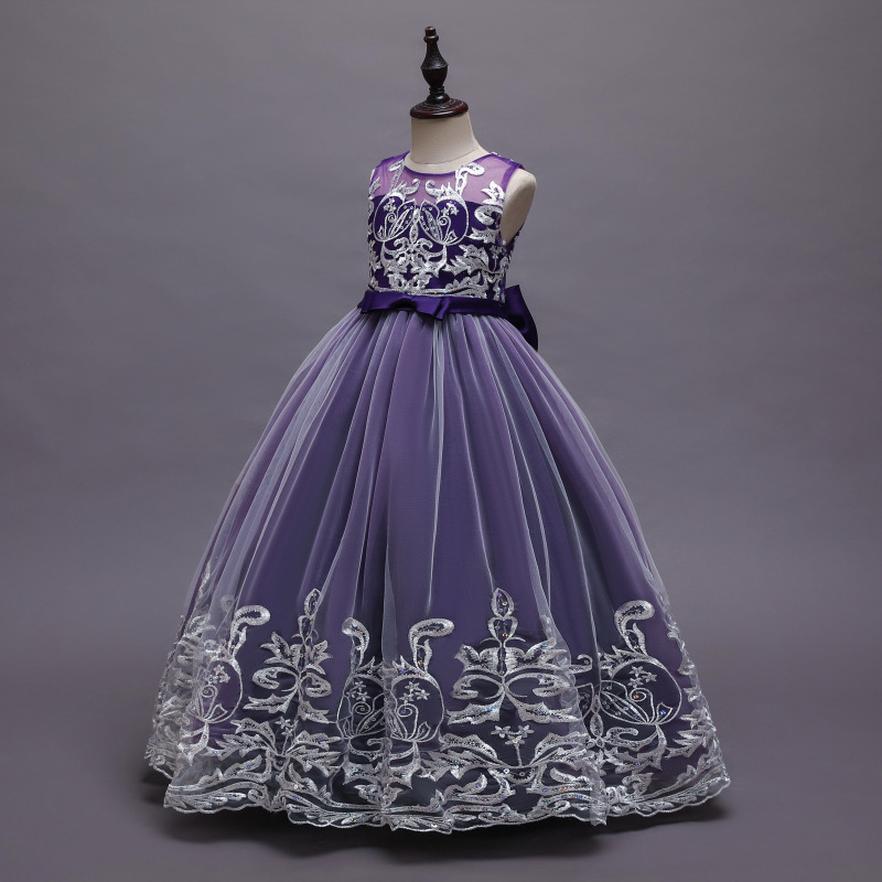 Mesh Lace Bow Lace Sleeveless Long Dresses - image 23