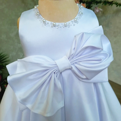 Satin Bow Sleeveless Midi Dresses - image 4