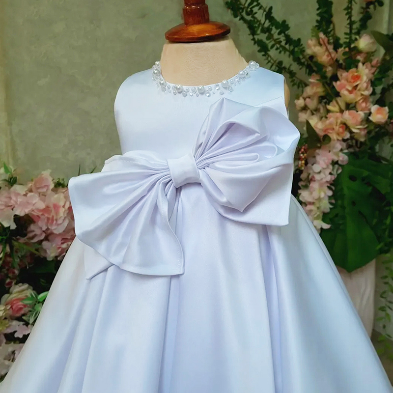 Satin Bow Sleeveless Midi Dresses - image 2