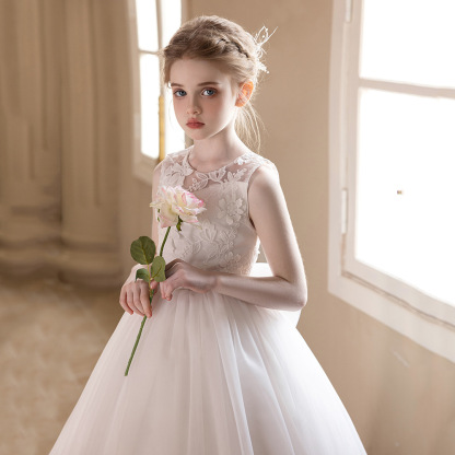 Mesh Bow Sleeveless Maxi Dresses - image 2