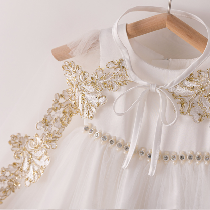 Mesh Lace Edge Pearl Sleeveless Midi Dresses - image 7