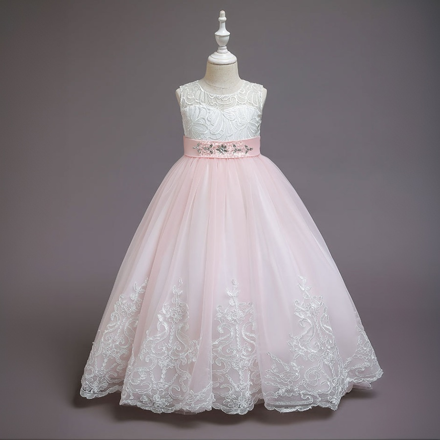 Mesh Bow Lace Sleeveless Maxi Dresses - image 2