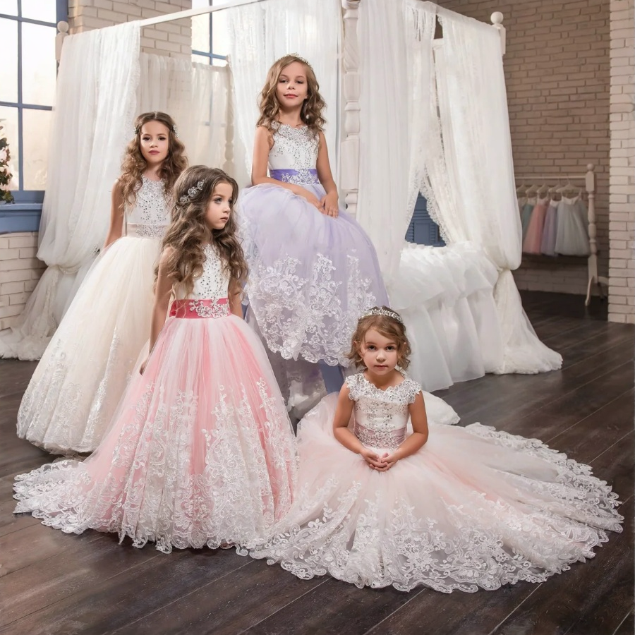 Mesh Bow Lace Sleeveless Maxi Dresses - image 2