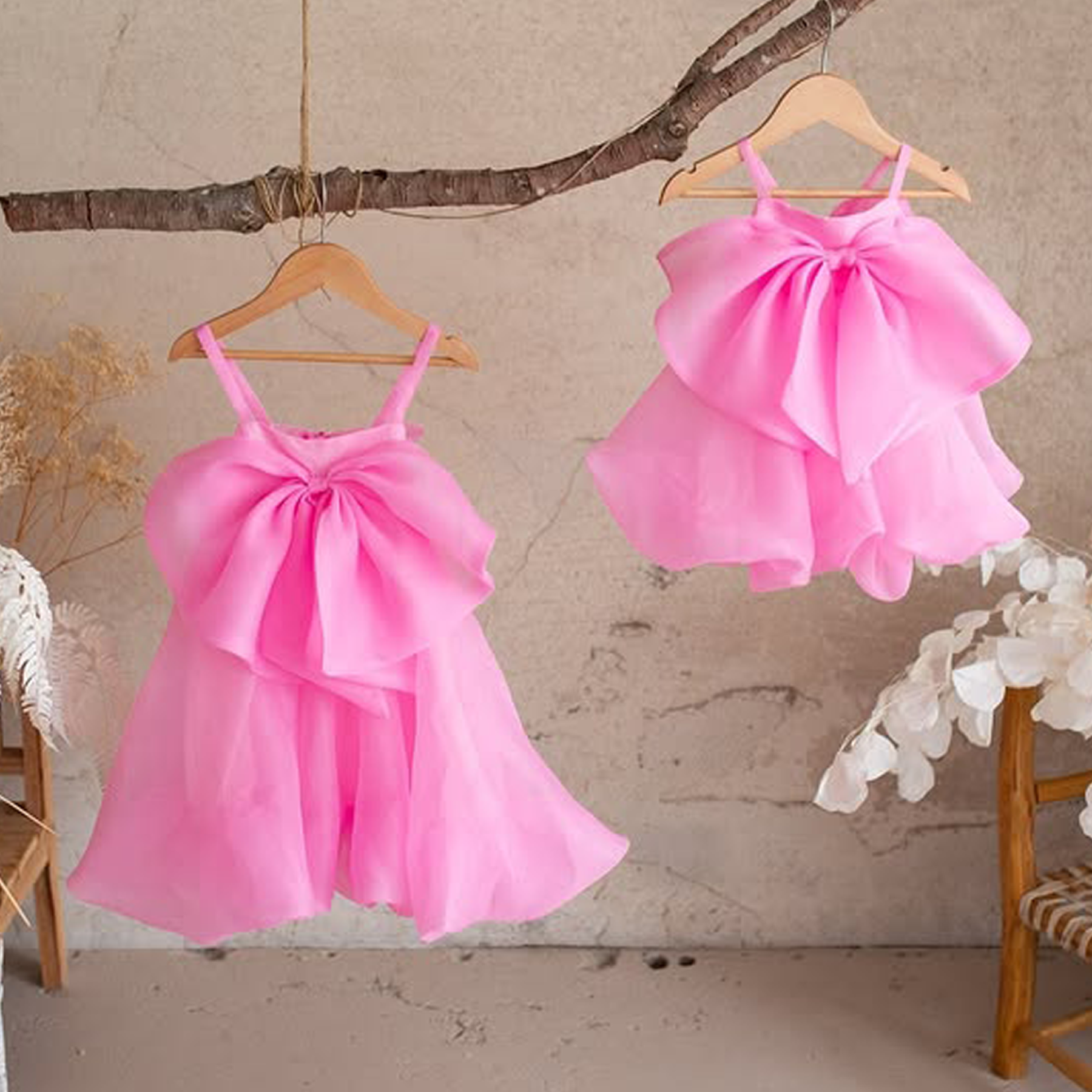 Satin Bow Sleeveless Midi Dresses - image 6