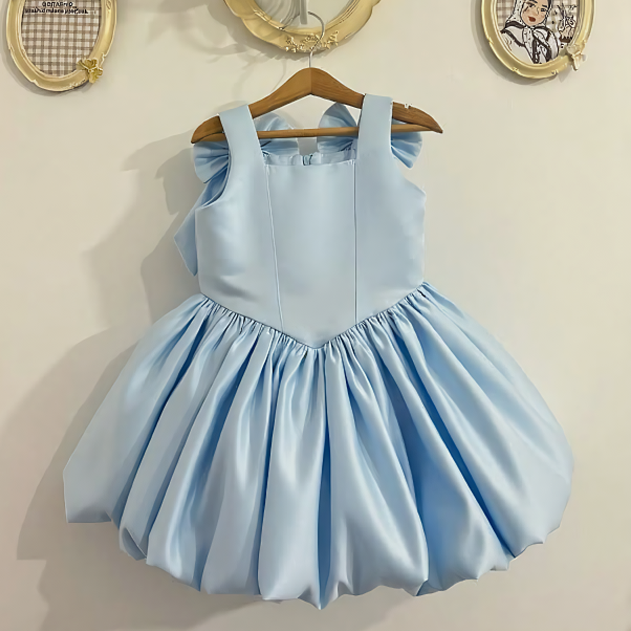 Satin Bow Drawcord Sleeveless Midi Dresses - image 8