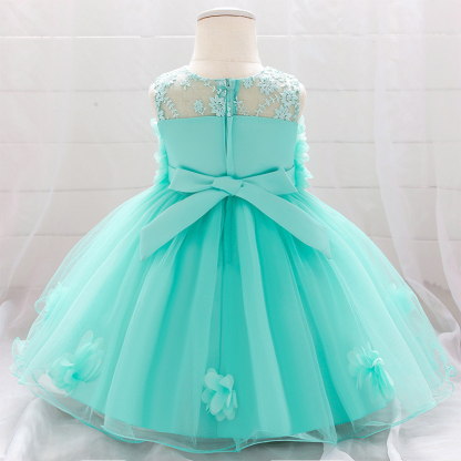 Mesh Rosette Sleeveless Midi Dresses - image 26