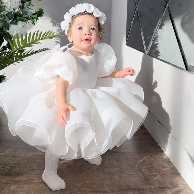 Organza Folds Bow Short Sleeve Midi Dresses - image 2