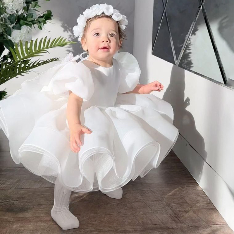 Organza Folds Bow Short Sleeve Midi Dresses - image 1