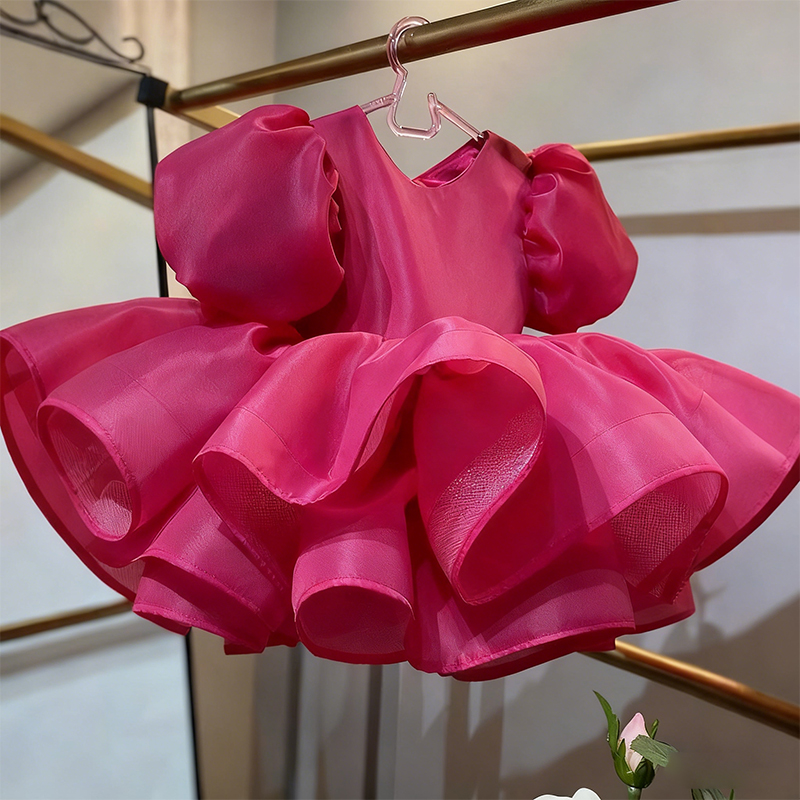 Organza Folds Bow Short Sleeve Midi Dresses - image 8