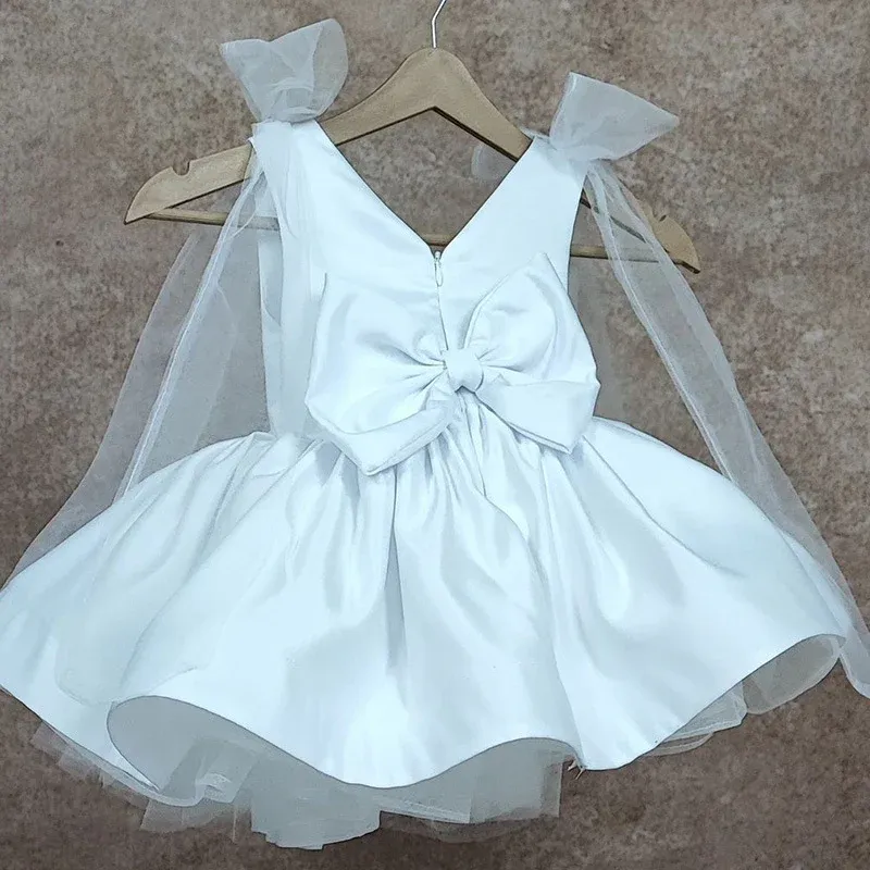 Satin Bow Sleeveless Midi Dresses - image 2