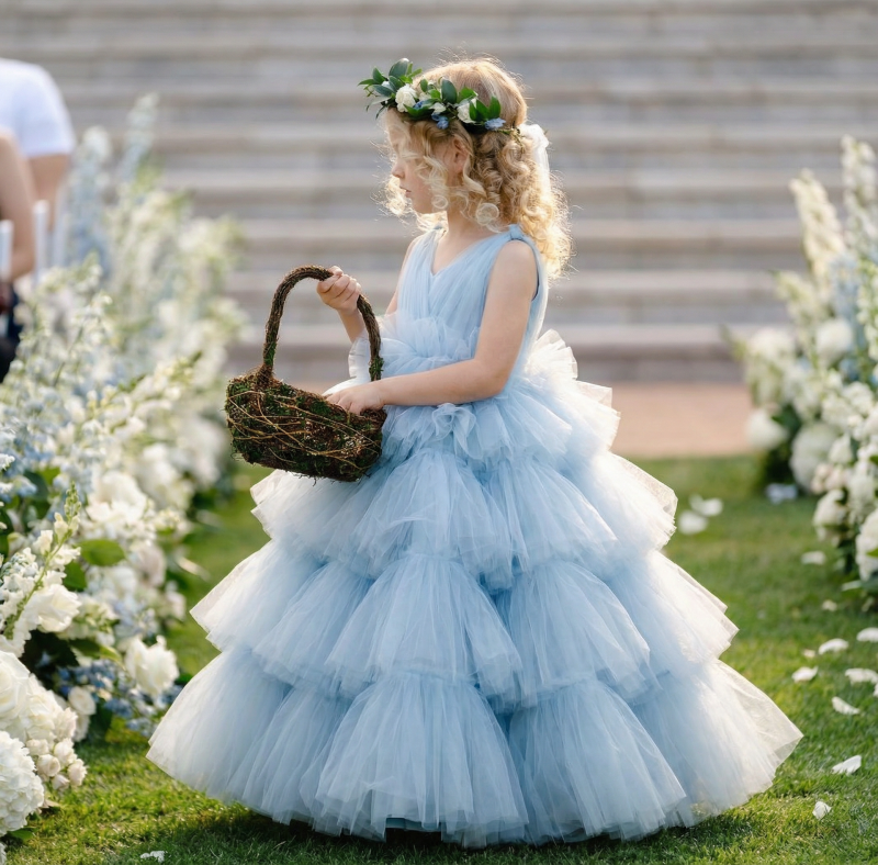 Mesh Tiered Sleeveless Maxi Dresses - image 1