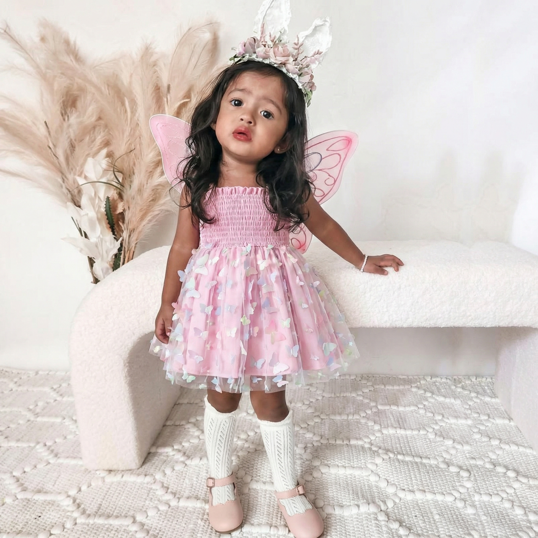 Mesh Butterfly Sleeveless Midi Dresses - image 3