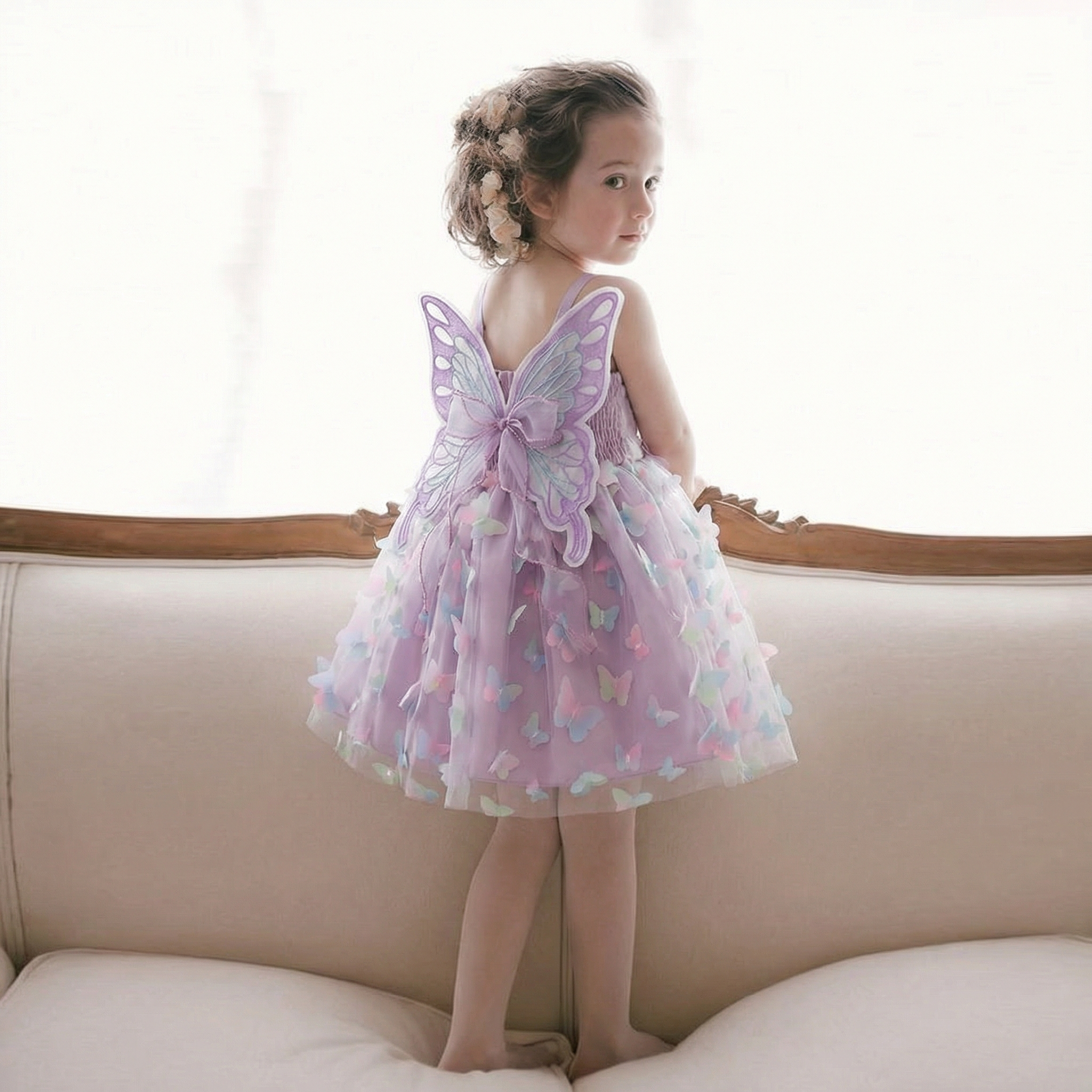 Mesh Butterfly Sleeveless Midi Dresses - image 17