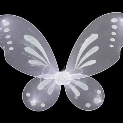 Solid With Glitter Back Accessory - White - image 5