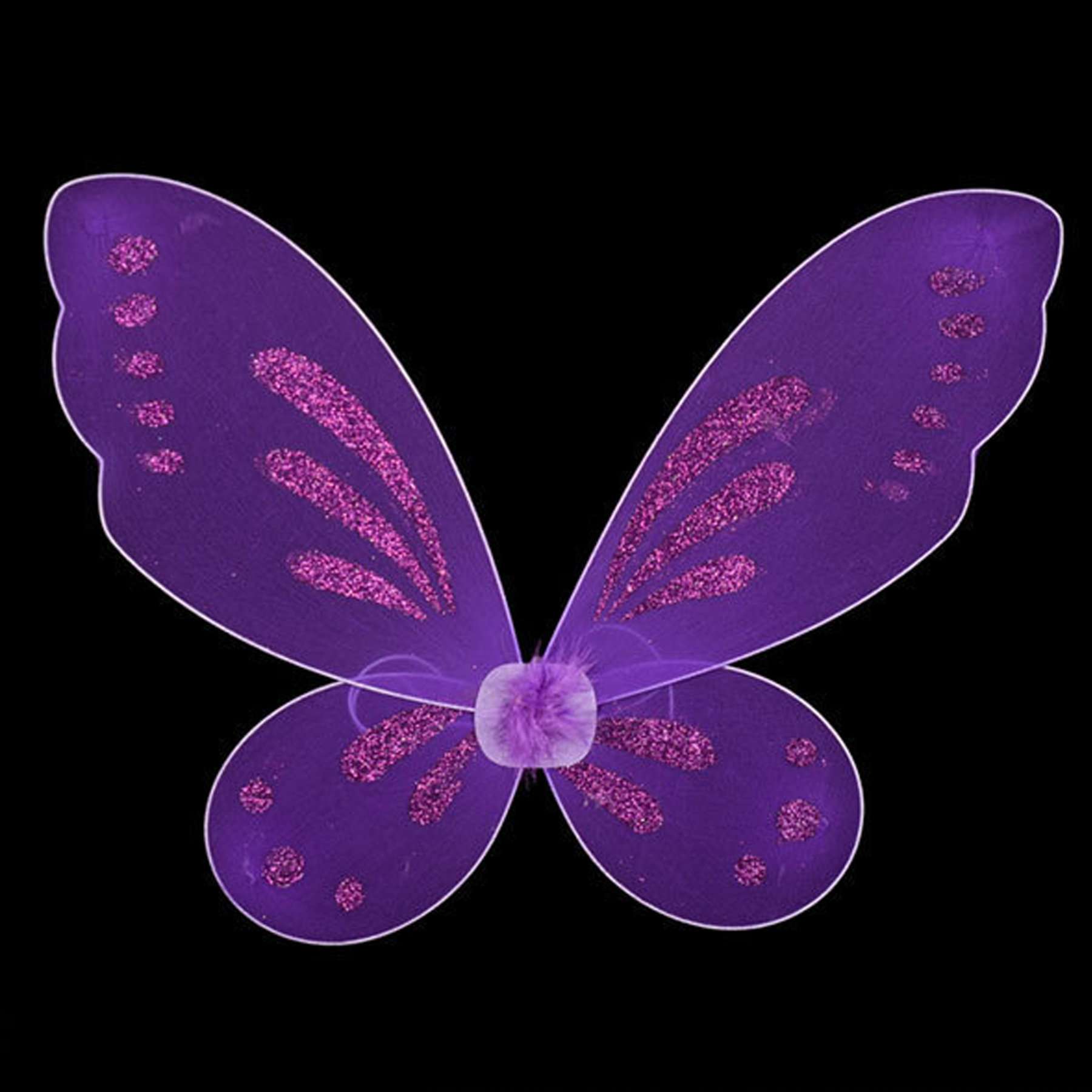 Solid With Glitter Back Accessory - Dark Purple - image 14