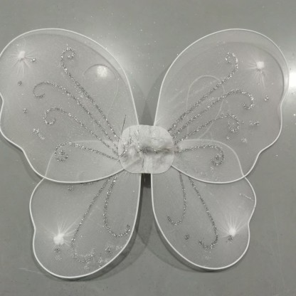 Solid With Glitter Back Accessory - Small Folding White - image 4