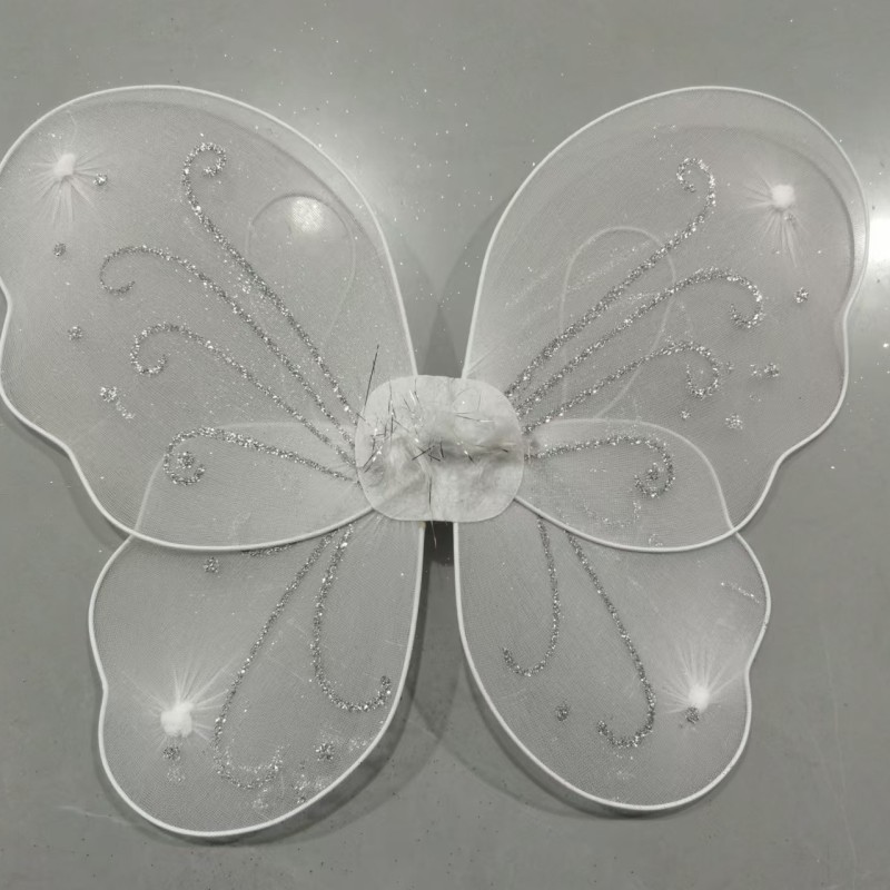 Solid With Glitter Back Accessory - Small Folding White - image 4