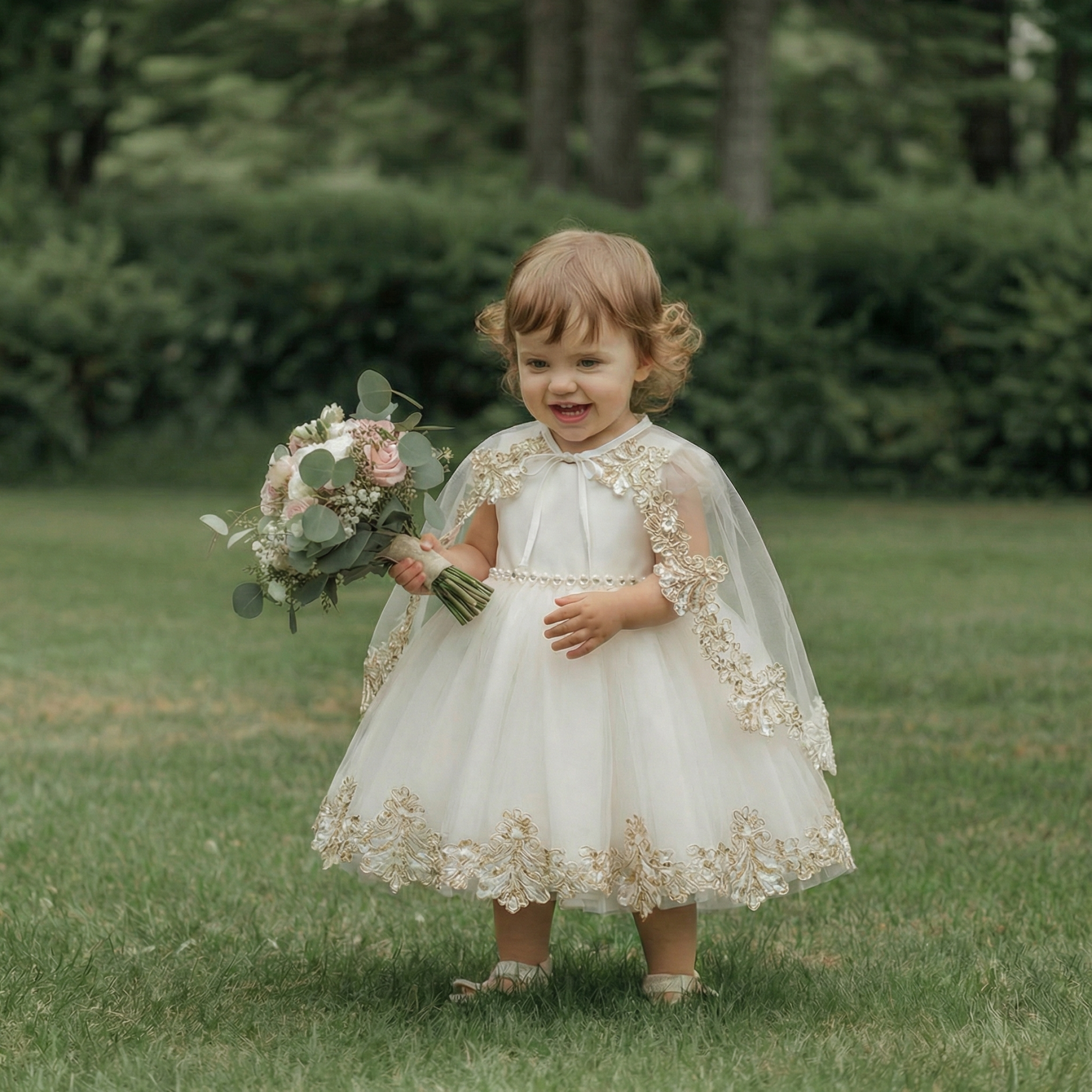 Mesh Lace Edge Pearl Sleeveless Midi Dresses - image 1