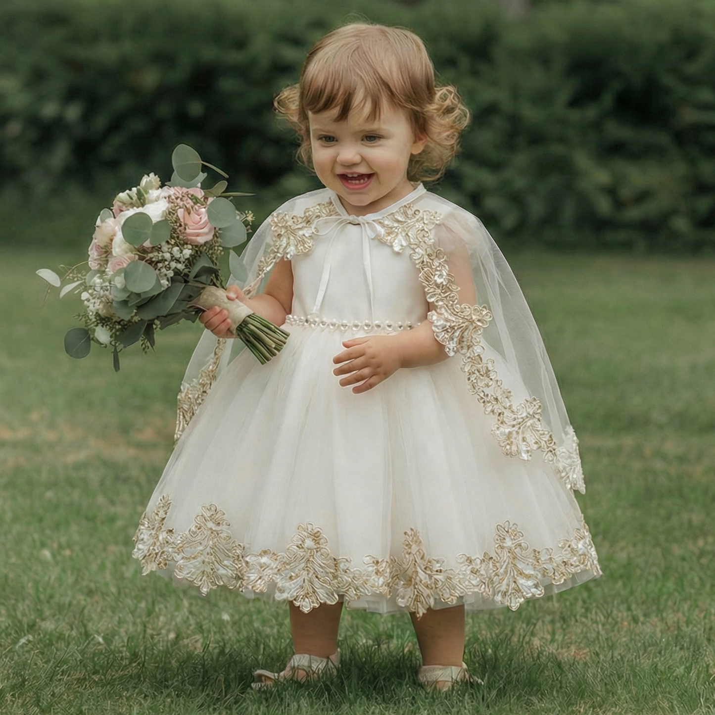 Mesh Lace Edge Pearl Sleeveless Midi Dresses - image 1