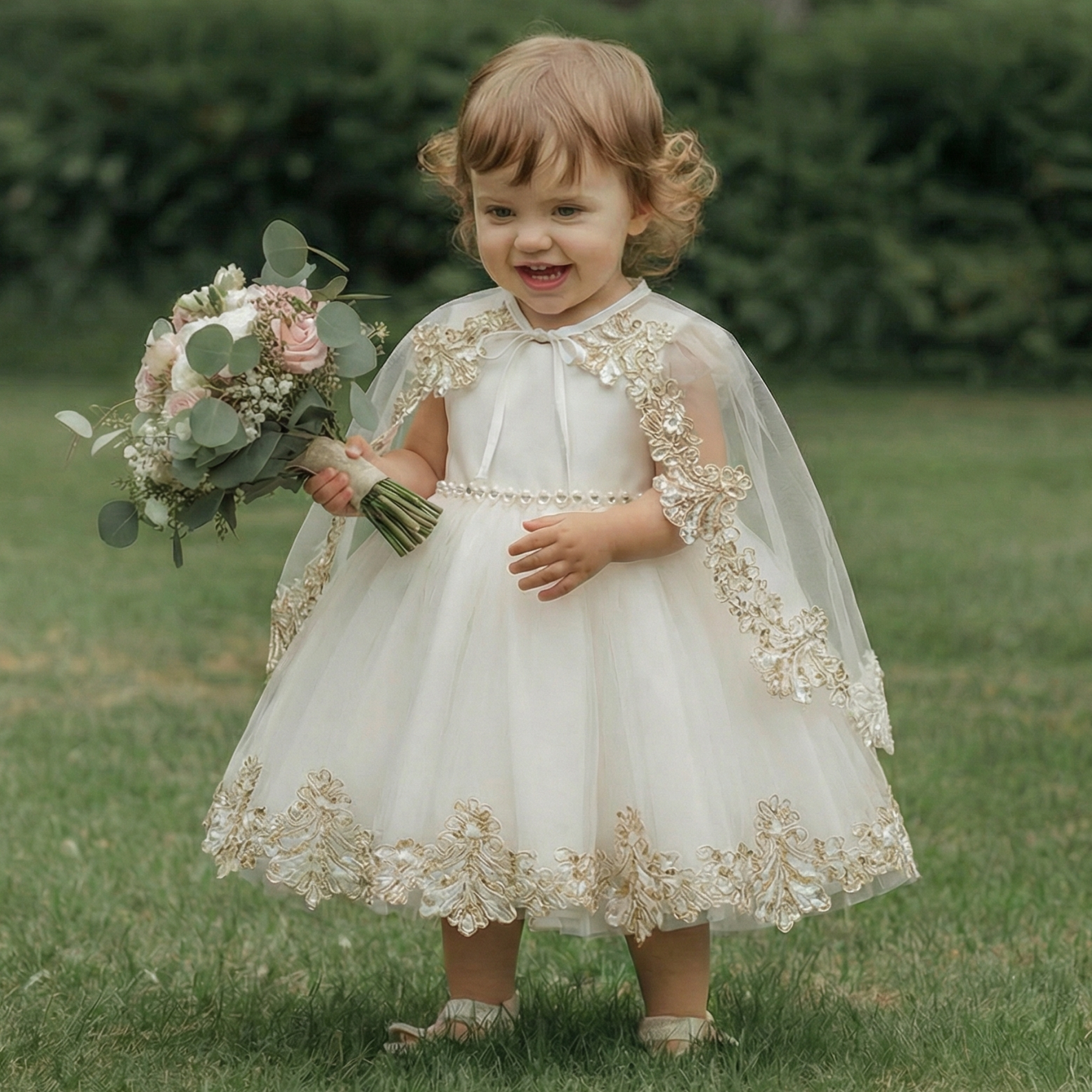 Mesh Lace Edge Pearl Sleeveless Midi Dresses - image 1