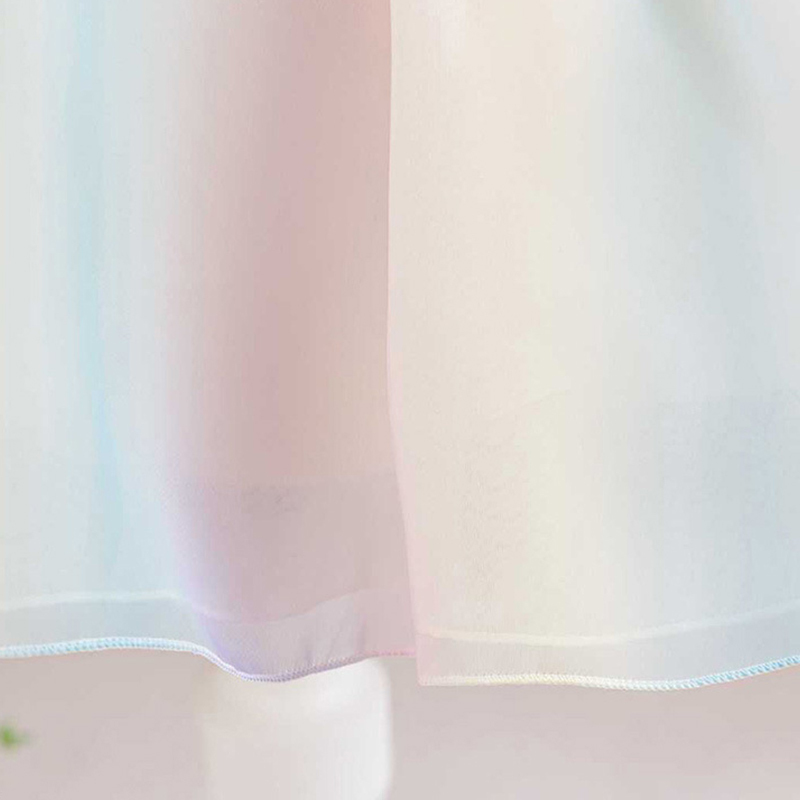 Organza Applique Short Sleeve Short Dresses - image 7